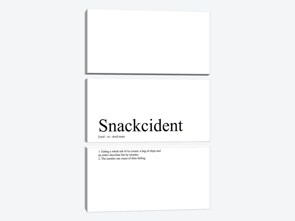 Snackcident (White) by avesix 3-piece Canvas Print