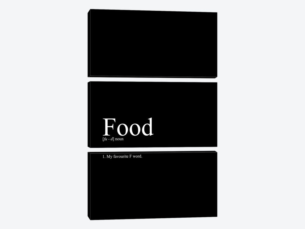 Food (Black) by avesix 3-piece Canvas Art