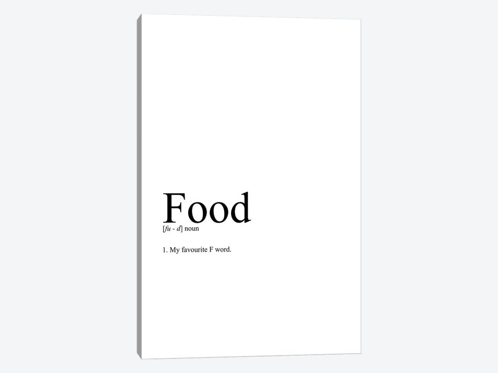 Food (White) by avesix 1-piece Canvas Art Print
