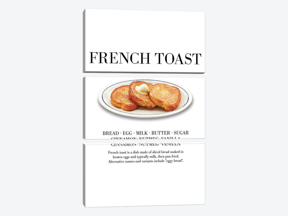 French Toast by avesix 3-piece Canvas Art