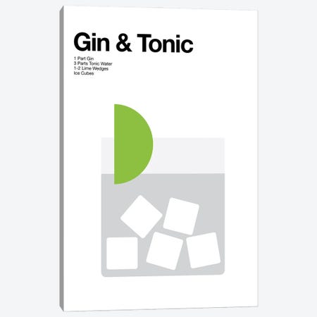 Gin And Tonic Cocktail Canvas Print #ASX590} by avesix Canvas Artwork