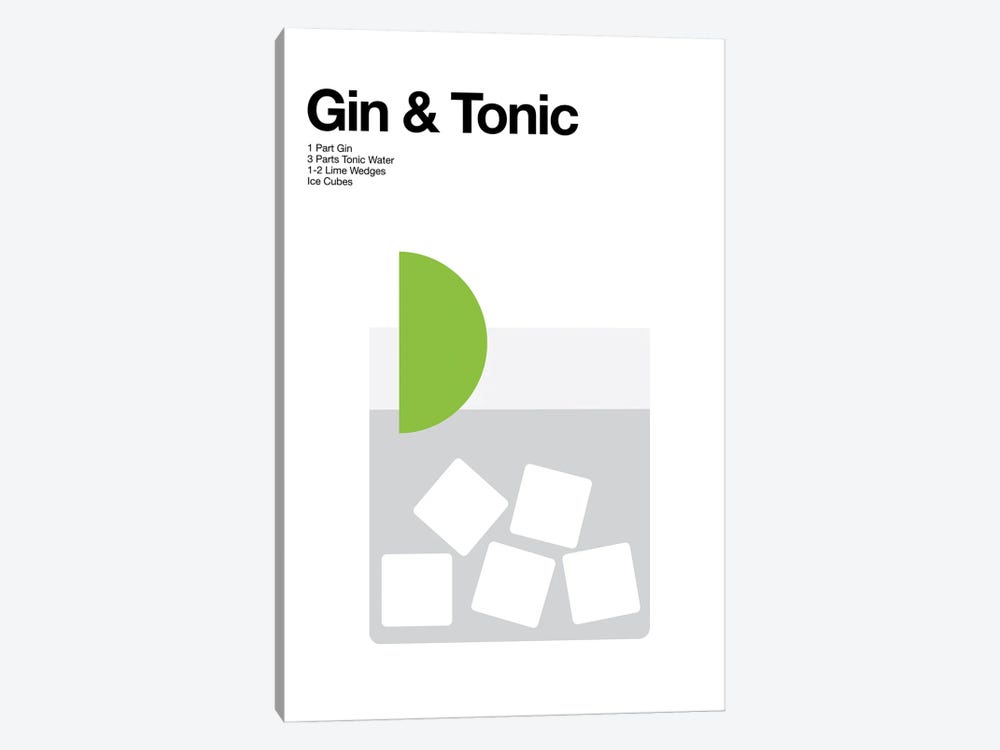 Gin And Tonic Cocktail by avesix 1-piece Canvas Wall Art