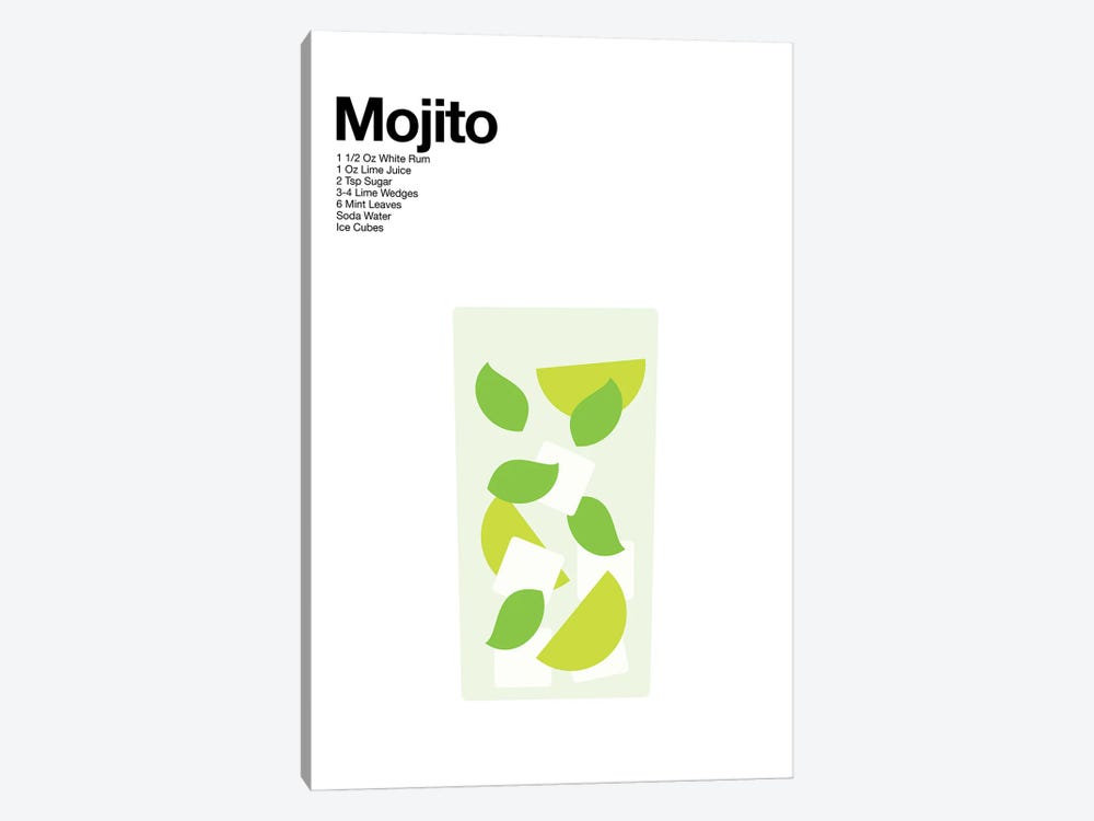 Mojito Cocktail by avesix 1-piece Canvas Wall Art