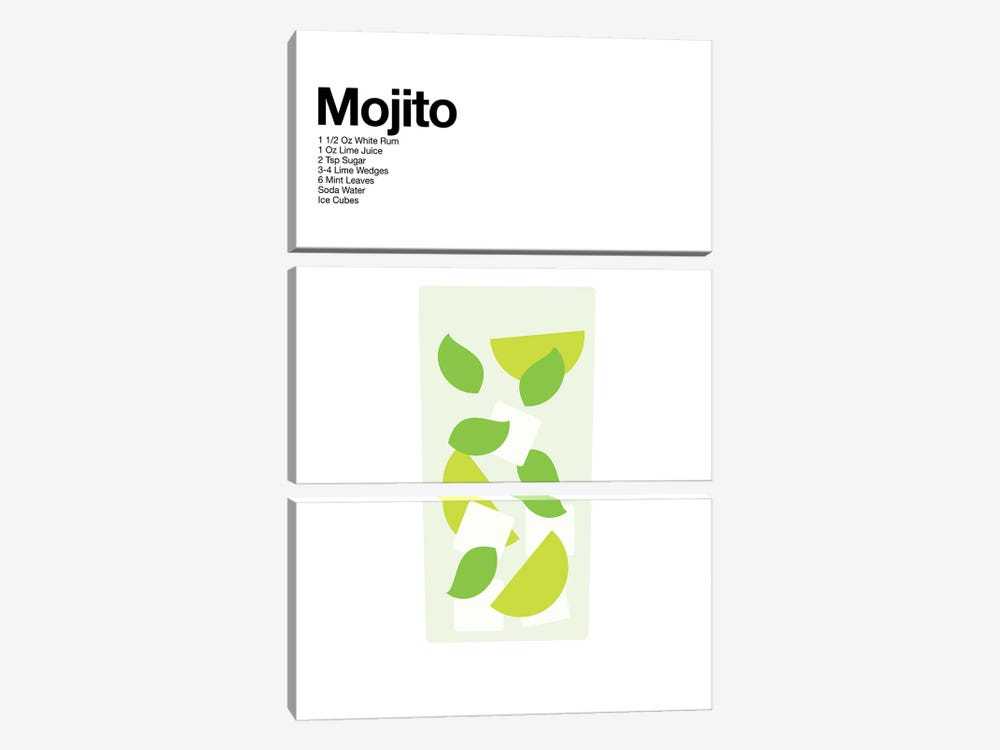 Mojito Cocktail by avesix 3-piece Canvas Artwork