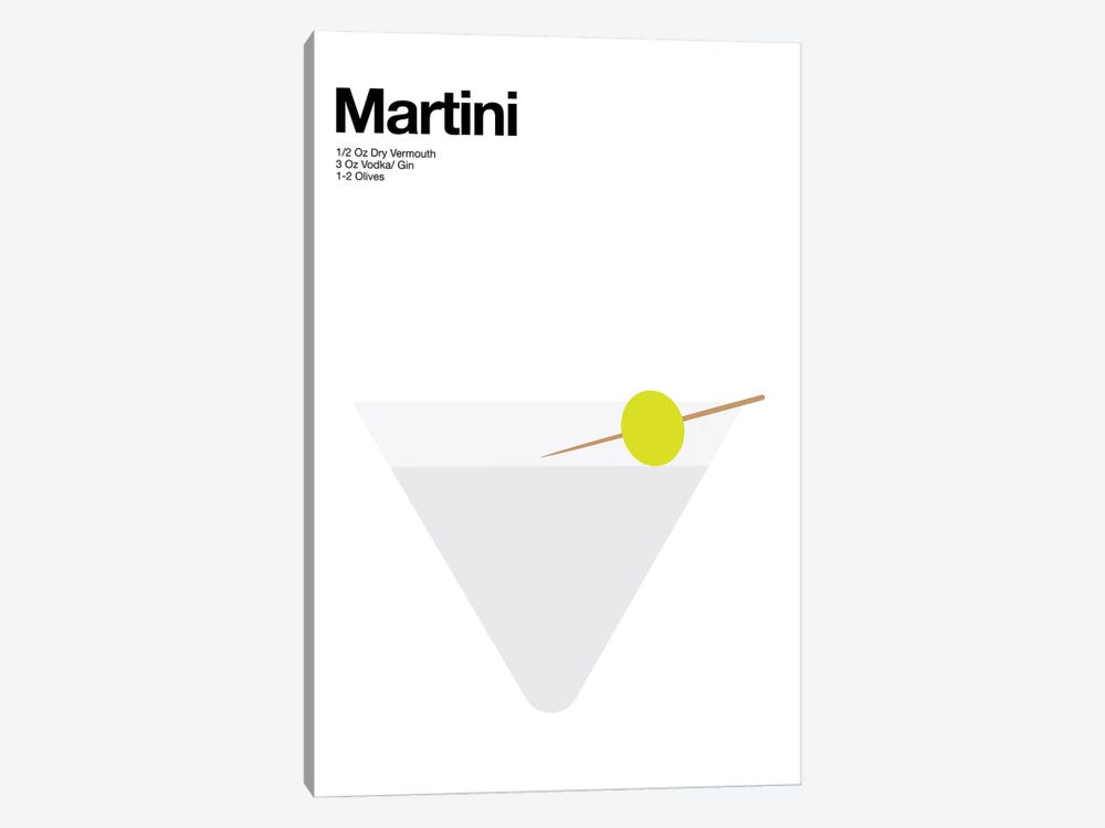 Martini Cocktail by avesix 1-piece Canvas Print