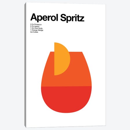 Aperol Spritz Cocktail Canvas Print #ASX597} by avesix Art Print