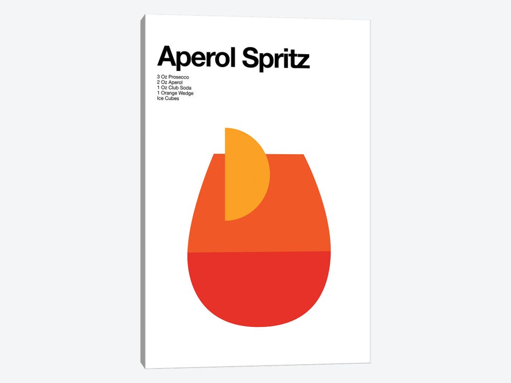 Aperol Spritz Cocktail by avesix 1-piece Canvas Art Print