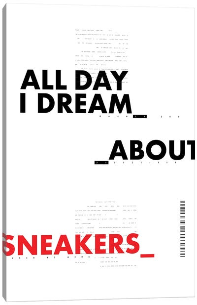 All Day I Dream About Sneakers II Canvas Art Print - Sneaker Art