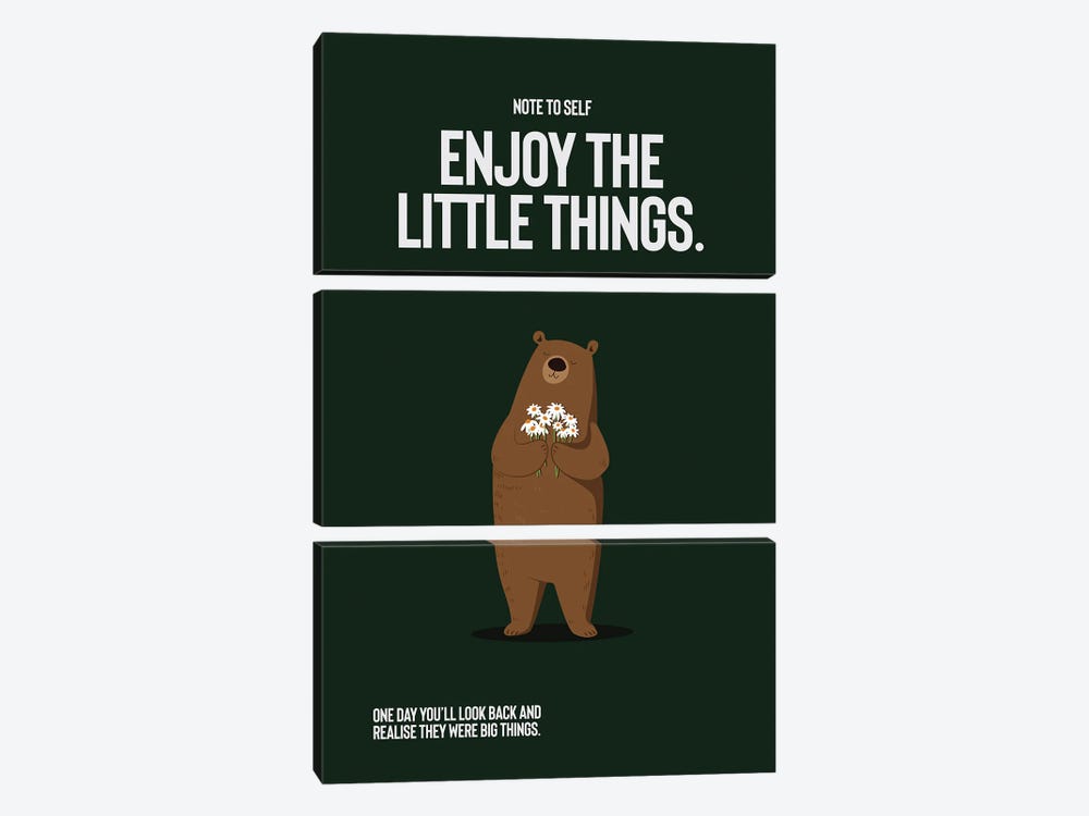Enjoy The Little Things by avesix 3-piece Canvas Art