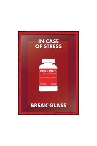 In Case Of Stress by avesix framed wall art