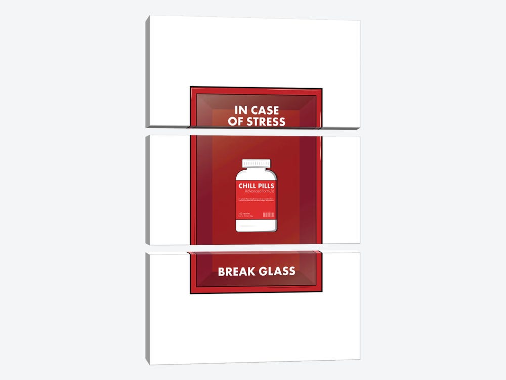 In Case Of Stress by avesix 3-piece Canvas Art