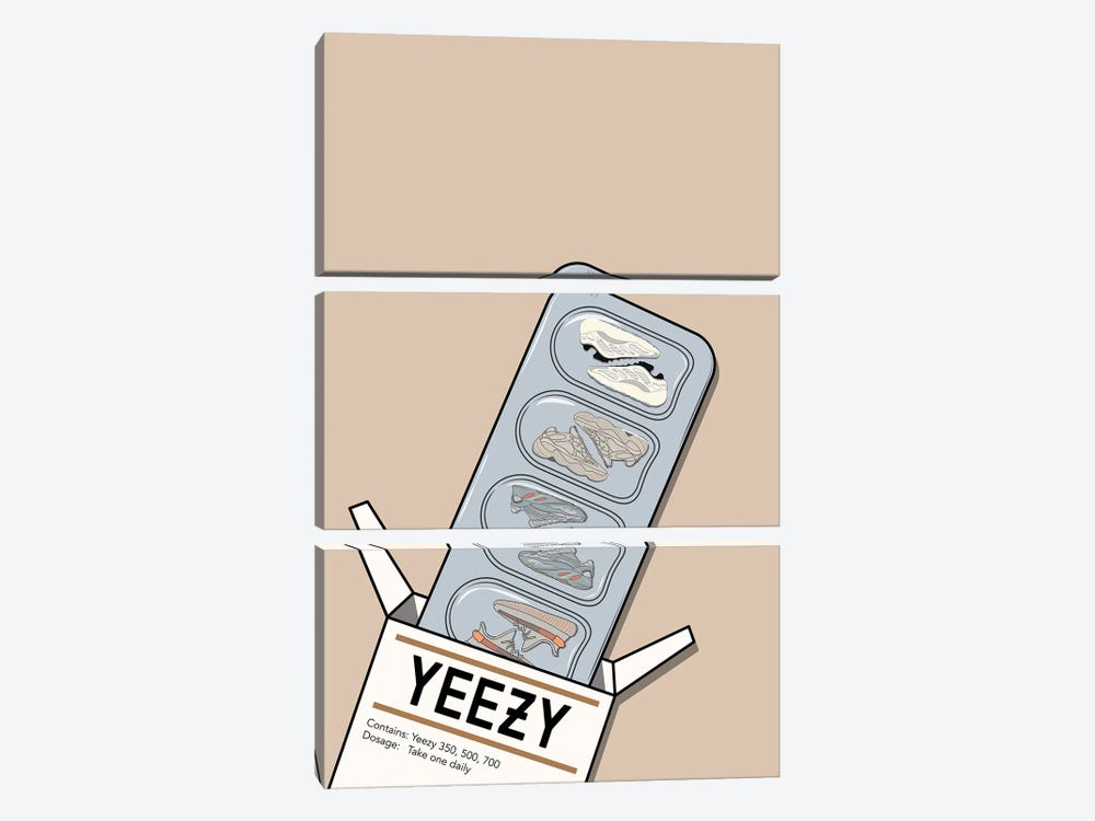 Yeezy Pills by avesix 3-piece Canvas Art Print