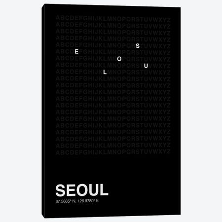 Seoul (Black) Canvas Print #ASX622} by avesix Canvas Artwork