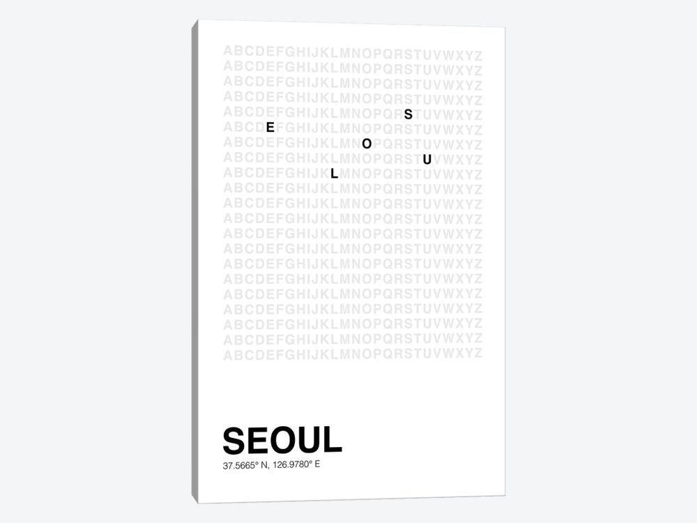 Seoul (White) by avesix 1-piece Canvas Artwork