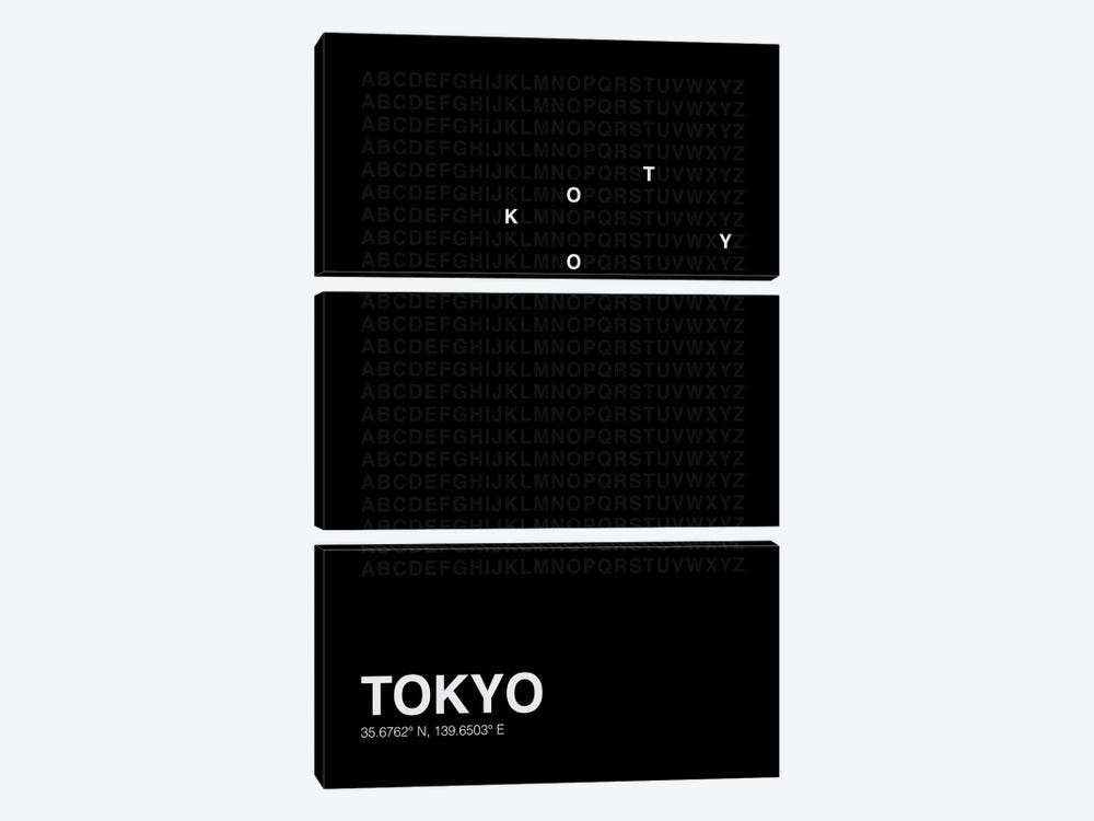 Tokyo (Black) by avesix 3-piece Art Print