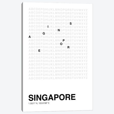 Singapore (White) Canvas Print #ASX627} by avesix Canvas Print