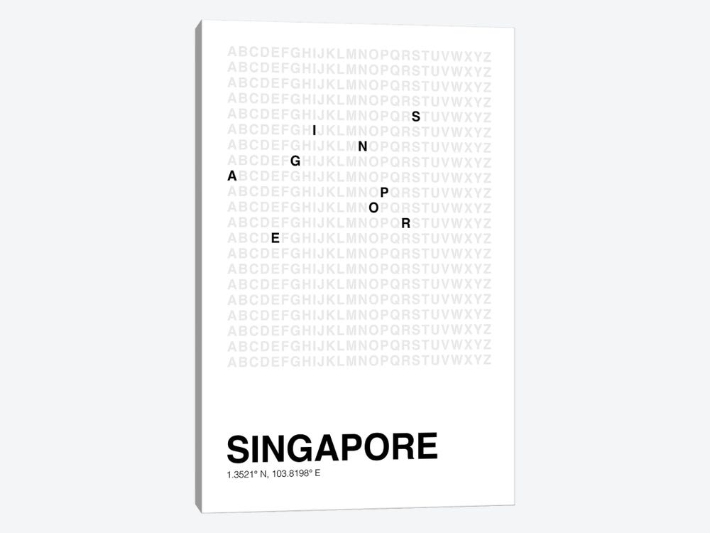 Singapore (White) by avesix 1-piece Canvas Artwork