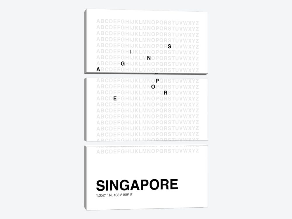 Singapore (White) by avesix 3-piece Canvas Art