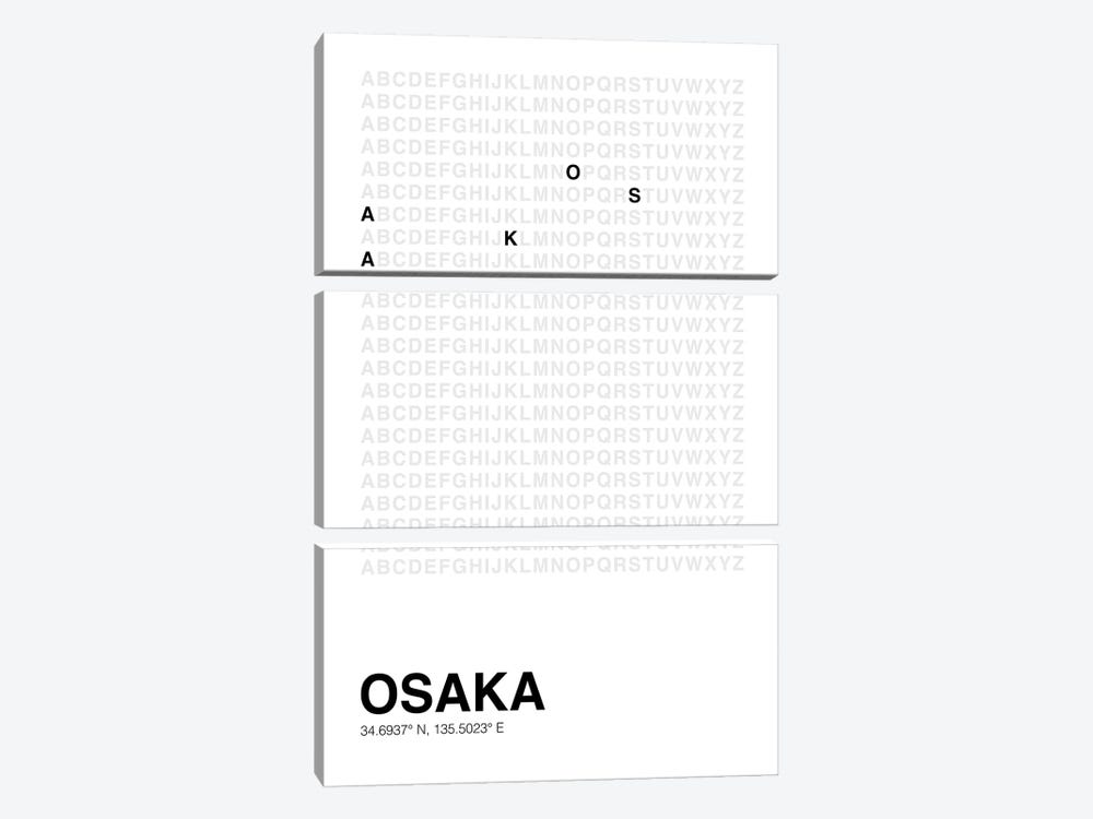 Osaka (White) by avesix 3-piece Canvas Print