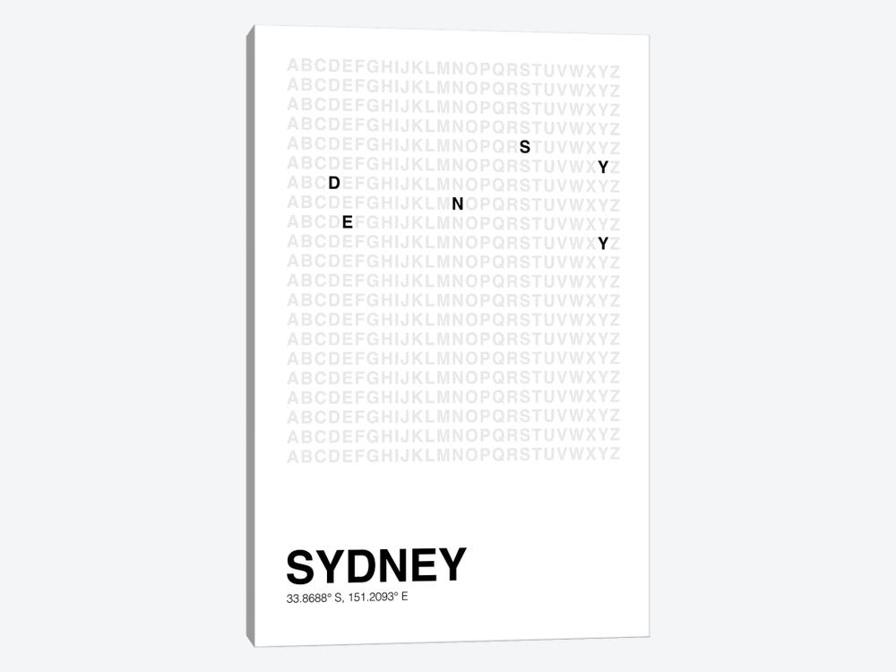 Sydney (White) by avesix 1-piece Canvas Print