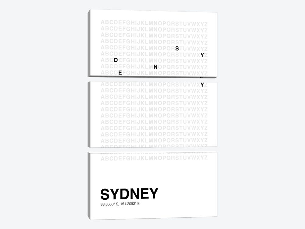 Sydney (White) by avesix 3-piece Canvas Print