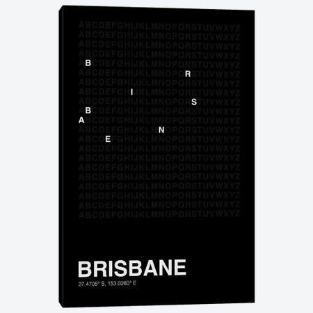 Brisbane (Black) Canvas Print #ASX636} by avesix Canvas Art