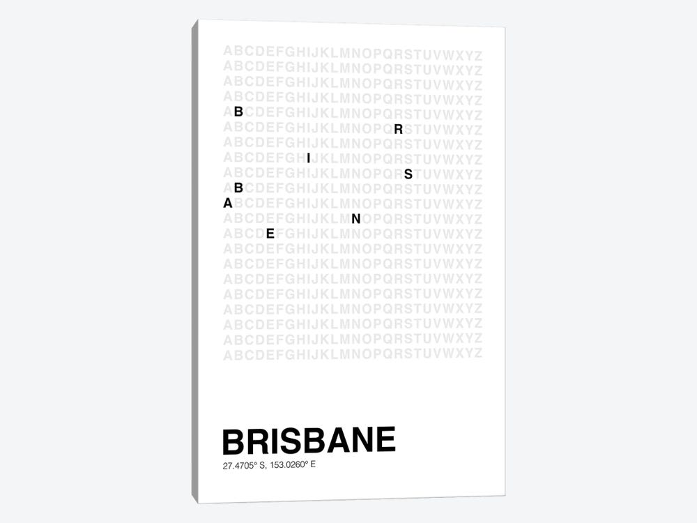 Brisbane (White) by avesix 1-piece Canvas Art Print