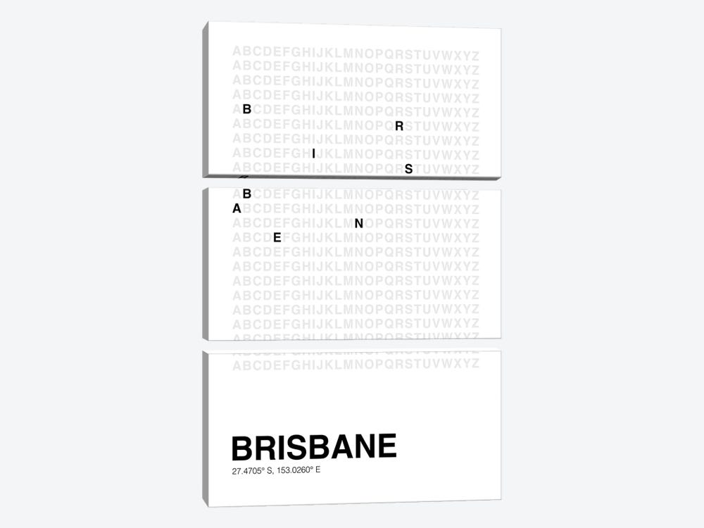 Brisbane (White) by avesix 3-piece Art Print