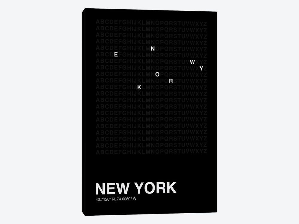 New York (Black) by avesix 1-piece Art Print