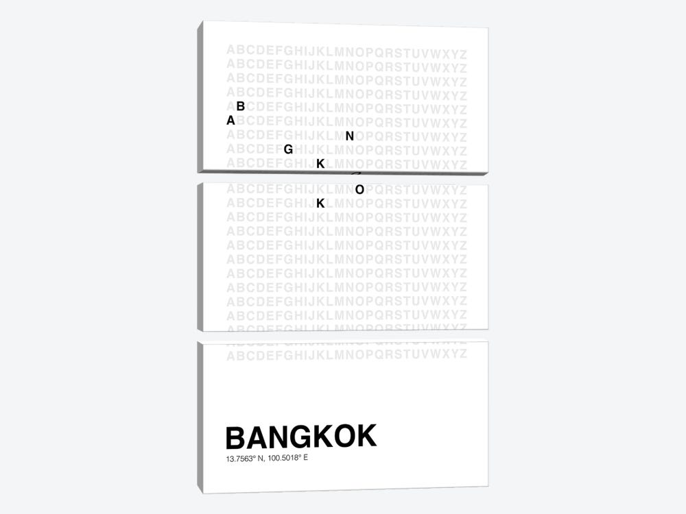 Bangkok (White) by avesix 3-piece Canvas Art