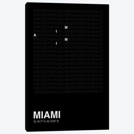 Miami (Black) Canvas Print #ASX644} by avesix Canvas Art Print