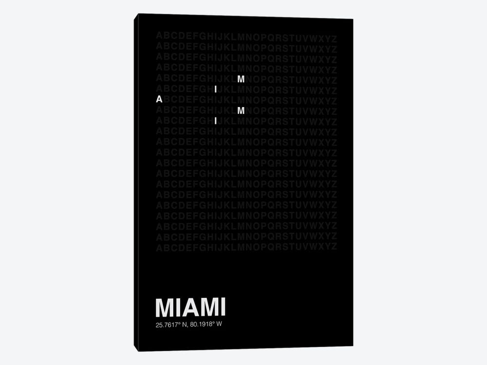 Miami (Black) by avesix 1-piece Art Print