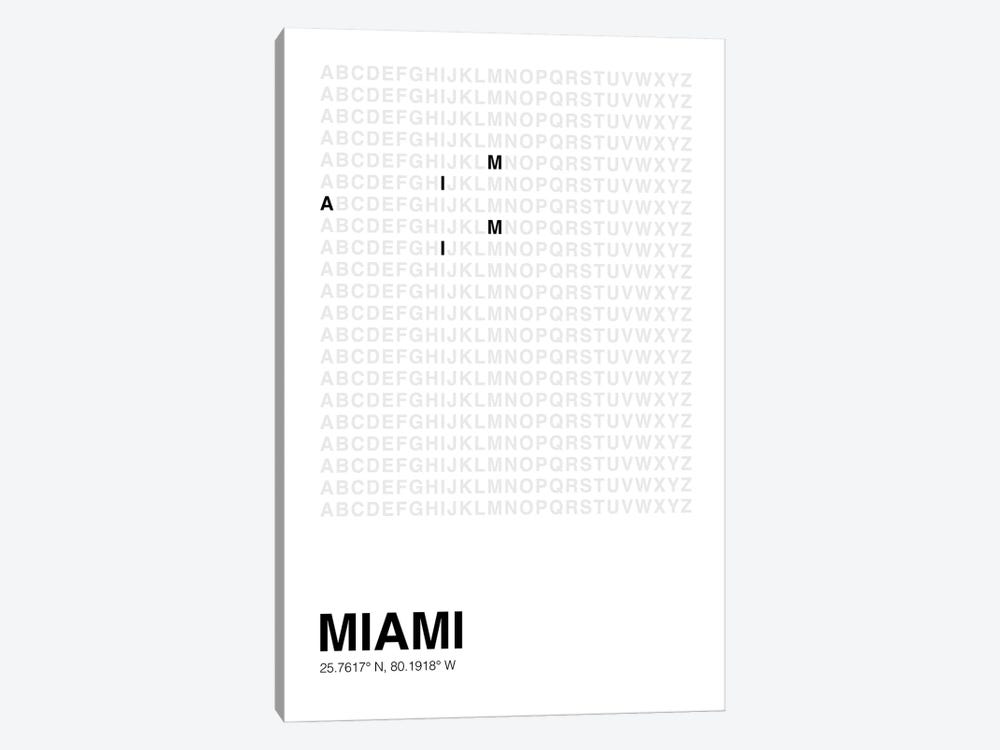 Miami (White) by avesix 1-piece Canvas Wall Art