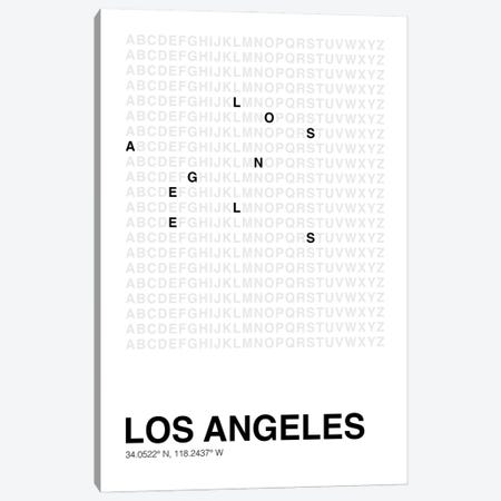 Los Angeles (White) Canvas Print #ASX647} by avesix Canvas Print