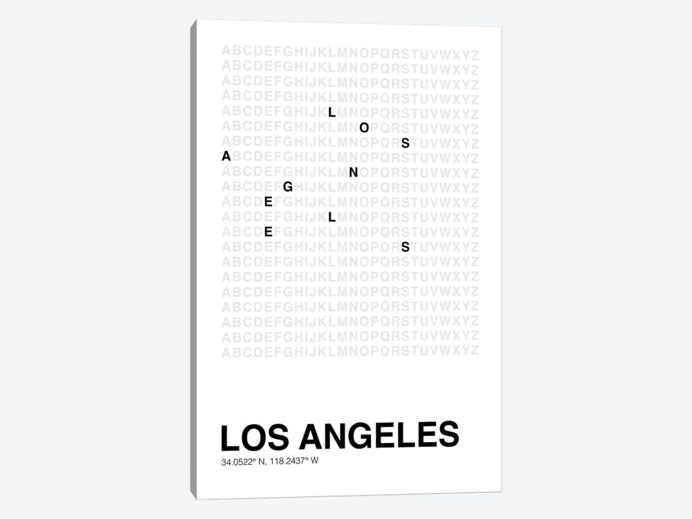 Los Angeles (White) by avesix 1-piece Canvas Artwork