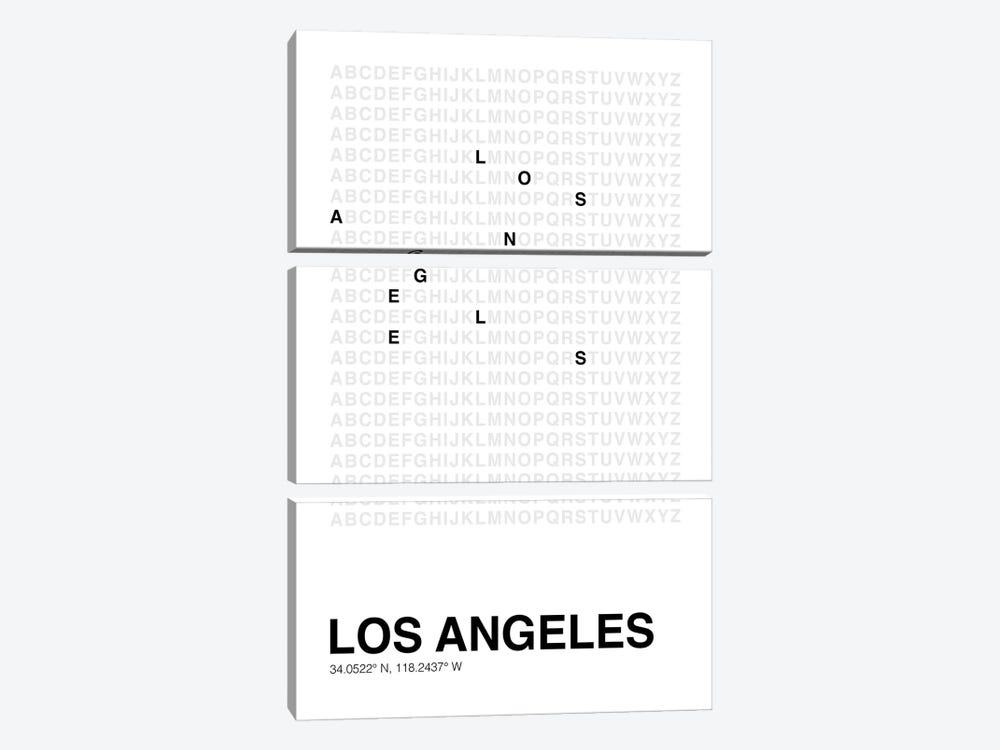 Los Angeles (White) by avesix 3-piece Canvas Art