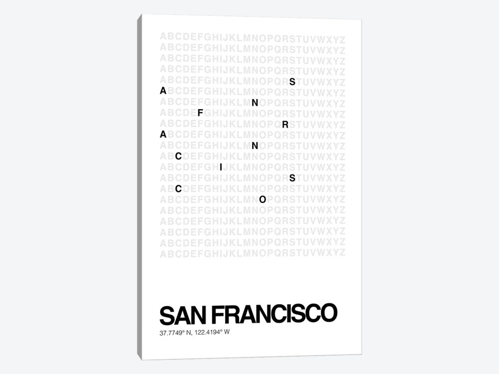 San Francisco (White) by avesix 1-piece Art Print
