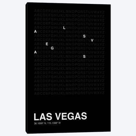 Las Vegas (Black) Canvas Print #ASX652} by avesix Canvas Print