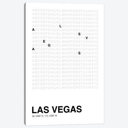 Las Vegas (White) Canvas Print #ASX653} by avesix Art Print