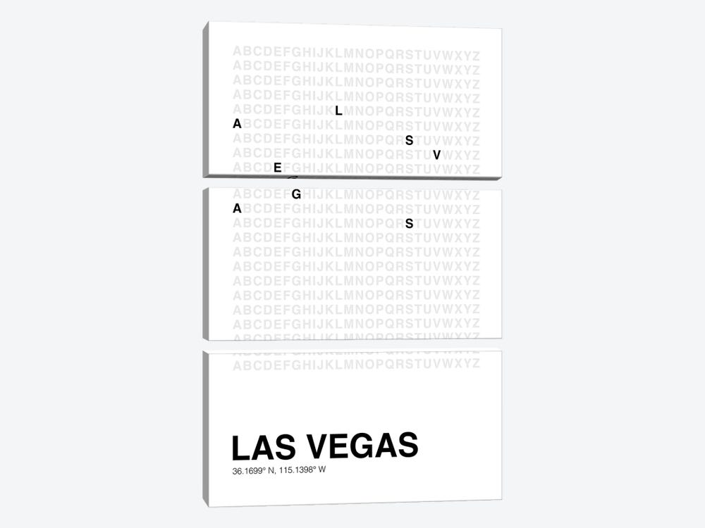 Las Vegas (White) by avesix 3-piece Art Print
