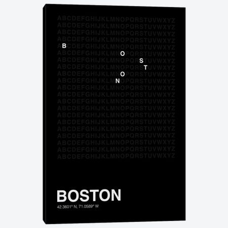Boston (Black) Canvas Print #ASX654} by avesix Canvas Art