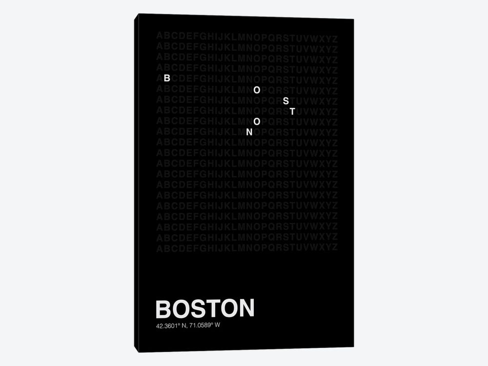 Boston (Black) by avesix 1-piece Canvas Artwork