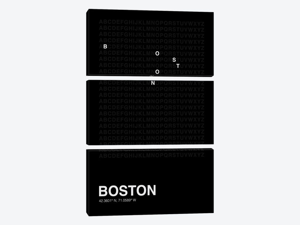Boston (Black) by avesix 3-piece Canvas Wall Art