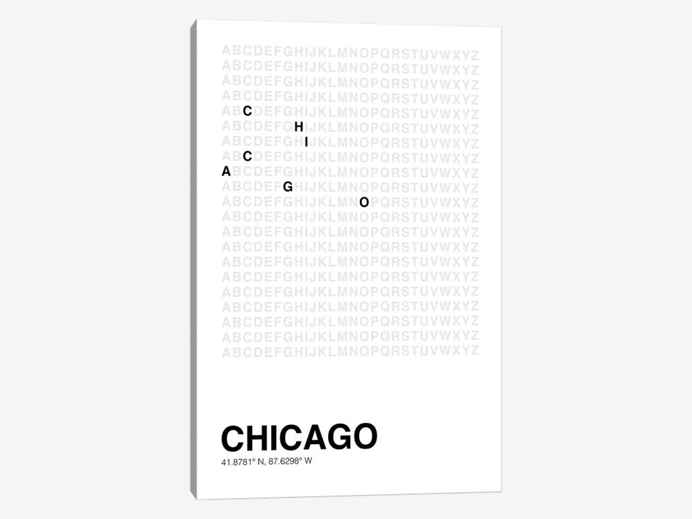 Chicago (White) by avesix 1-piece Canvas Print