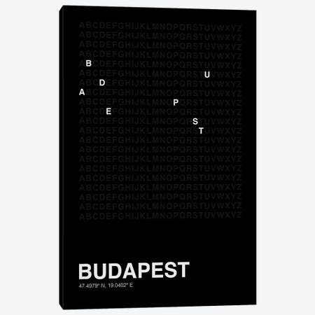 Budapest (Black) Canvas Print #ASX662} by avesix Canvas Art