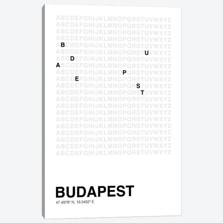Budapest (White) Canvas Print #ASX663} by avesix Canvas Wall Art