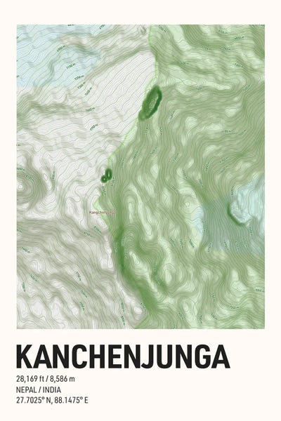 avesix: Kanchenjunga Topographic Map by avesix