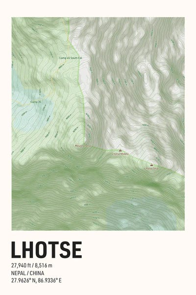 avesix: Lhotse Topographic Map by avesix