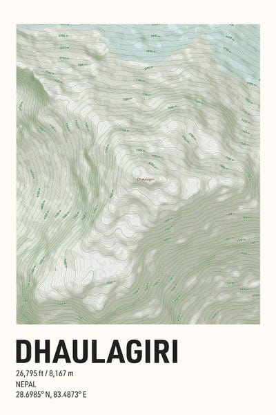 Dhaulagiri Topographic Map