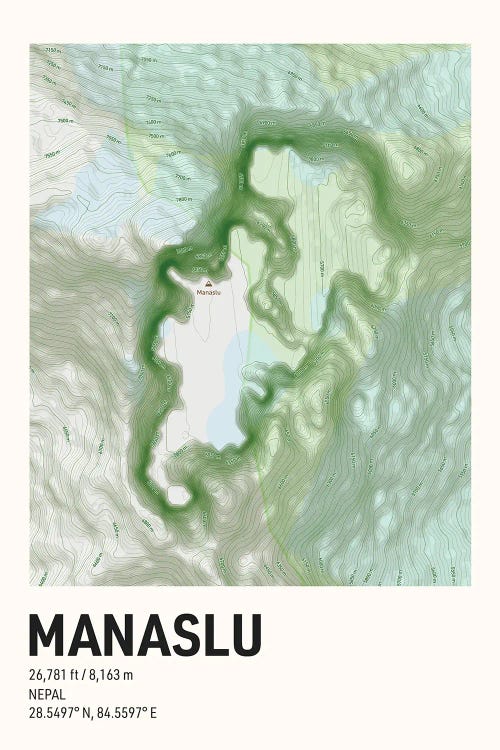 Manaslu Topographic Map